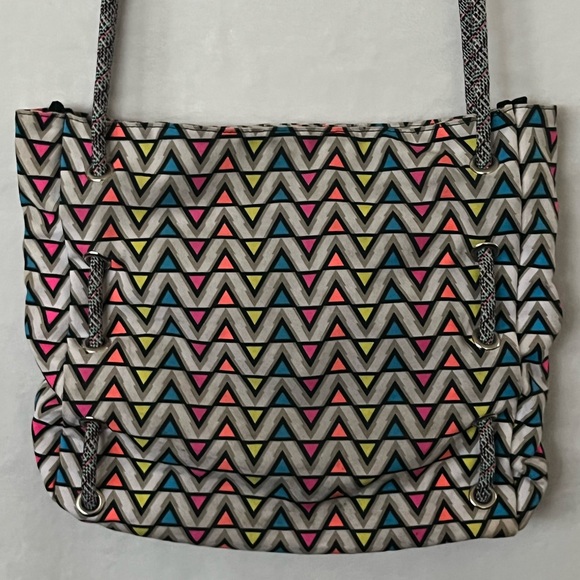 Kavu Neon Colorful Chevron Pattern Shoulder Bag - Multicolor - Picture 4 of 16